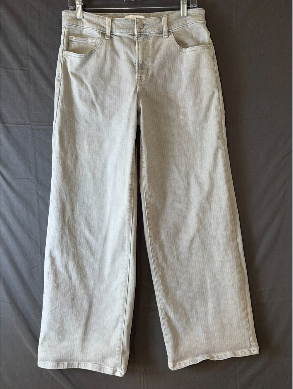 Pink Victoria Secret Baggy Wide Leg Jeans Womens Size 6l 6 Long Light Gray Wash
